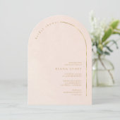 Boho Oasis Bruidsdouche Blush Boog ID959 Kaart (Staand voorkant)