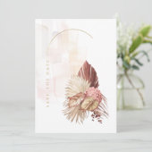 Boho Oasis Bruiloft ID959 Save The Date (Staand voorkant)