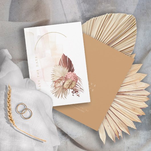 Boho Oasis Bruiloft ID959 Save The Date