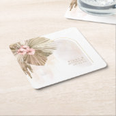 Boho Oasis Floral Arch Wedding ID959 Kartonnen Onderzetters (Schuin)