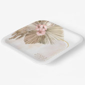 Boho Oasis Floral Arch Wedding ID959 Papieren Bordje (Gebogen)