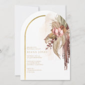 Boho Oasis Huwelijk Bloemen Vrijgezellenfeest Boog Kaart (Voorkant)