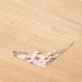 Boho Oasis Huwelijk Transparant ID959 Acryl Uitnodigingen (Laagn)