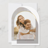 Boho Oasis Huwelijksfoto Sjabloon Boog ID959 Kaart (Achterkant)