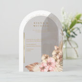 Boho Oasis Huwelijksfoto Sjabloon Boog ID959 Kaart (Staand voorkant)