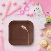 Boho Oasis Orchid Arch Wedding Welkom ID959 Papieren Bordje (Feest)