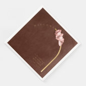 Boho Oasis Orchid Arch Wedding Welkom ID959 Servet (Hoek)