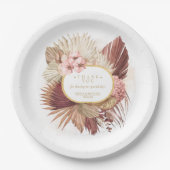 Boho Oasis Trouw Bloemen Bedankt V2 ID959 Papieren Bordje (Voorkant)