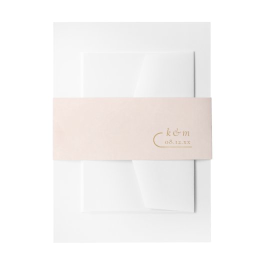 Boho Oasis Trouw Blush ID959 Uitnodigingen Wikkel (Voorkant Voorbeeld)