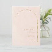 Boho Oasis Trouw Bruidsdouche Blush ID959 Kaart (Staand voorkant)