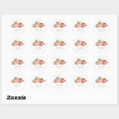 Boho Oasis Trouwbloemen ID959 Ronde Sticker (Vel)