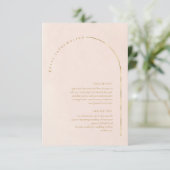 Boho Oasis Trouwdetails Blush ID959 Informatiekaartje (Staand voorkant)