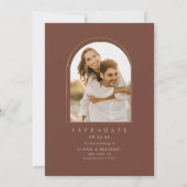 Boho Oasis Trouwfoto Burnt Umber ID959 Save The Date (Achterkant)