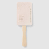Boho Oasis Trouwfoto Programma Blush ID959 Handwaaier (Achterkant)