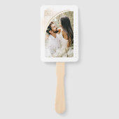 Boho Oasis Trouwfoto Programma Blush ID959 Handwaaier (Voorkant)