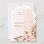 Boho Oasis Trouwfoto Sjabloon Boog ID959 Kaart (Voorkant)