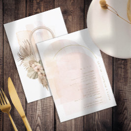 Boho Oasis Trouwmenu ID959