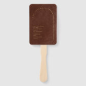 Boho Oasis Trouwprogramma Burnt Umber ID959 Handwaaier (Voorkant)