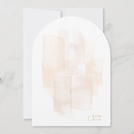 Boho Oasis Vrijgezellenfeest Blush Arch ID959 Kaart (Achterkant)