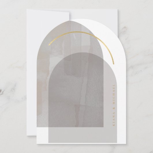 Boho Oasis Wedding Arch ID959 Kaart (Achterkant)