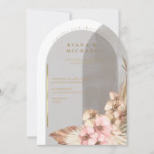 Boho Oasis Wedding Arch ID959 Kaart (Voorkant)