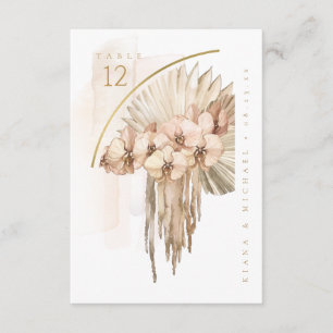 Boho Oasis Wedding Bouquet Table Number ID959 Kaart