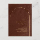 Boho Oasis Wedding Details Umber ID959 Informatiekaartje (Voorkant)