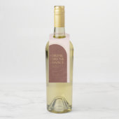 Boho Oasis Wedding Drink Drink Dance ID959 Flessenhanger (Op fles)