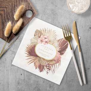 Boho Oasis Wedding Floral Dank je V2 ID959 Servet