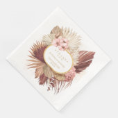 Boho Oasis Wedding Floral Dank je V2 ID959 Servet (Hoek)