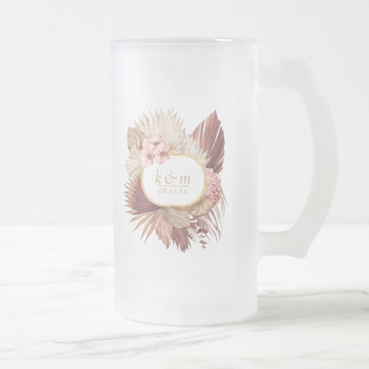 Boho Oasis Wedding Floral Lijst ID959 Matglas Bierpul (Rechts)