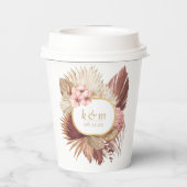 Boho Oasis Wedding Floral Lijst ID959 Papieren Bekers (Achterkant)