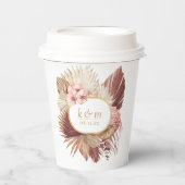 Boho Oasis Wedding Floral Lijst ID959 Papieren Bekers (Voorkant)