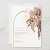 Boho Oasis Wedding Floral Rehearsal Dinner ID959 Kaart (Voorkant)