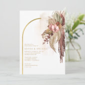 Boho Oasis Wedding Floral Rehearsal Dinner ID959 Kaart (Staand voorkant)