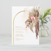 Boho Oasis Wedding Floral Vrijgezellenfeest ID959 Kaart (Staand voorkant)