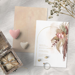 Boho Oasis Wedding Floral Vrijgezellenfeest ID959 Kaart