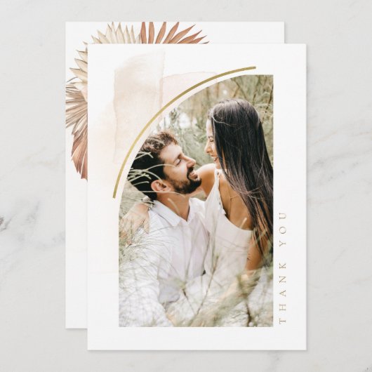 Boho Oasis Wedding Foto: Bedankt ID959 (Voorkant / Achterkant)