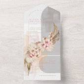 Boho Oasis Wedding ID959 All In One Uitnodiging (Binnen)