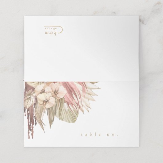 Boho Oasis Wedding ID959 Plaatskaartje (Buitenkant ongevouwen)