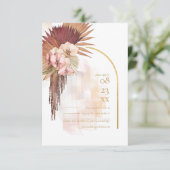 Boho Oasis Wedding ID959 RSVP Kaartje (Staand voorkant)
