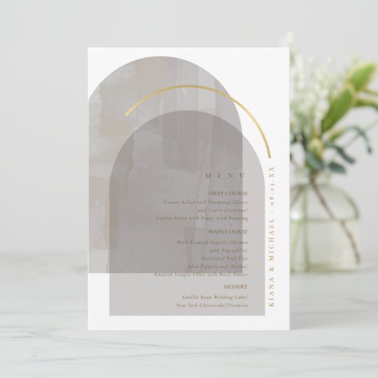 Boho Oasis Wedding Menu ID959 (Staand voorkant)