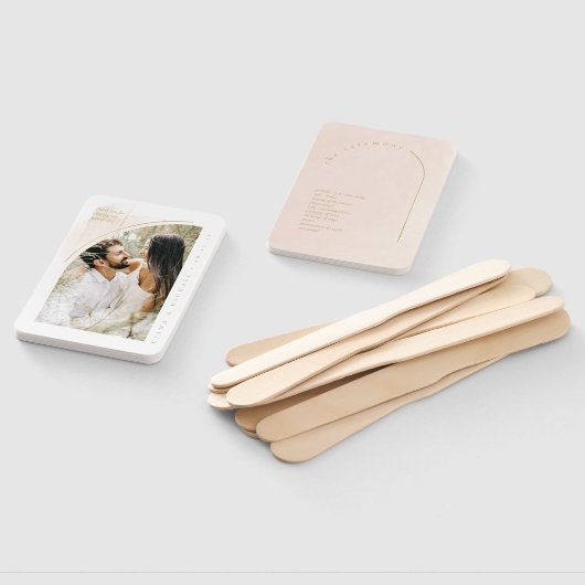 Boho Oasis Wedding Photo Program Blush ID959 Handwaaier (Niet-gemonteerd)