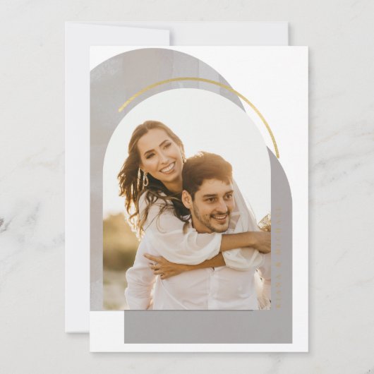 Boho Oasis Wedding Photo Template ID959 Kaart (Achterkant)