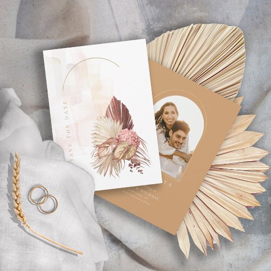 Boho Oasis Wedding Photo Template ID959 Save The Date