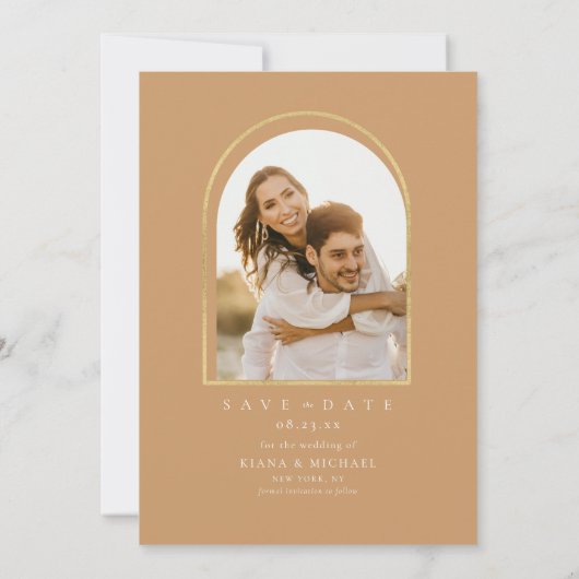 Boho Oasis Wedding Photo Template ID959 Save The Date (Achterkant)
