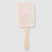 Boho Oasis Wedding Program Blush ID959 Handwaaier (Voorkant)