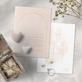 Boho Oasis Wedding Rehearsal Dinner Blush ID959 Kaart