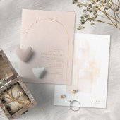 Boho Oasis Wedding Rehearsal Dinner Blush ID959 Kaart