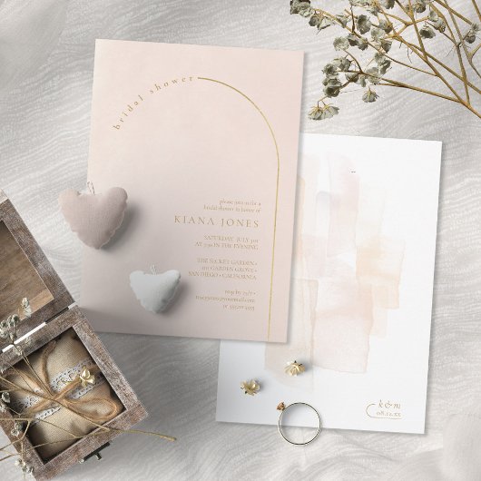 Boho Oasis Wedding Vrijgezellenfeest Blush ID959 Kaart